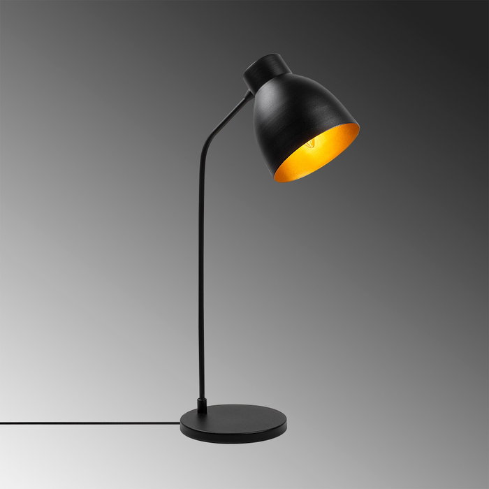 Opviq Murek - 11558 Lámpara de Mesa Negro y Dorado